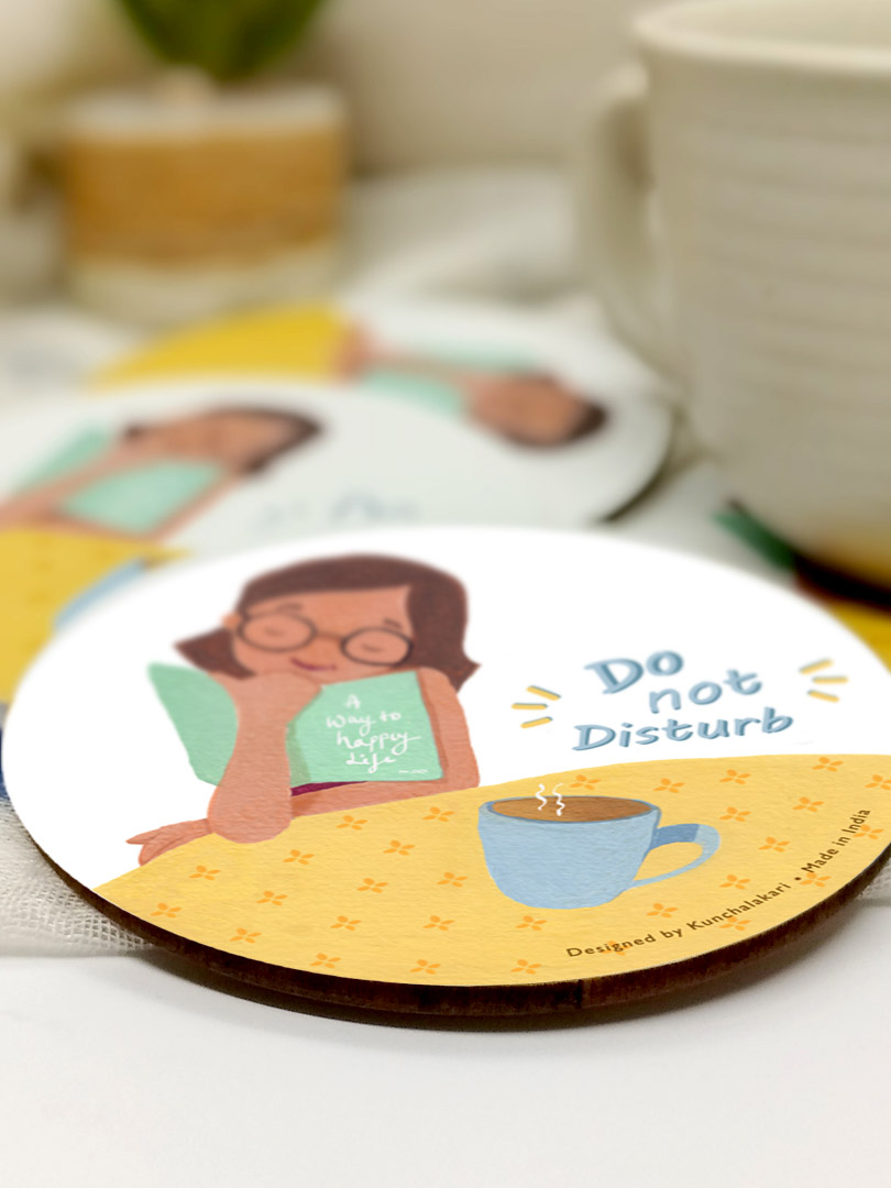 Coaster for Home Décor with Do not disturb design Coaster for Home Décor with Do not disturb design