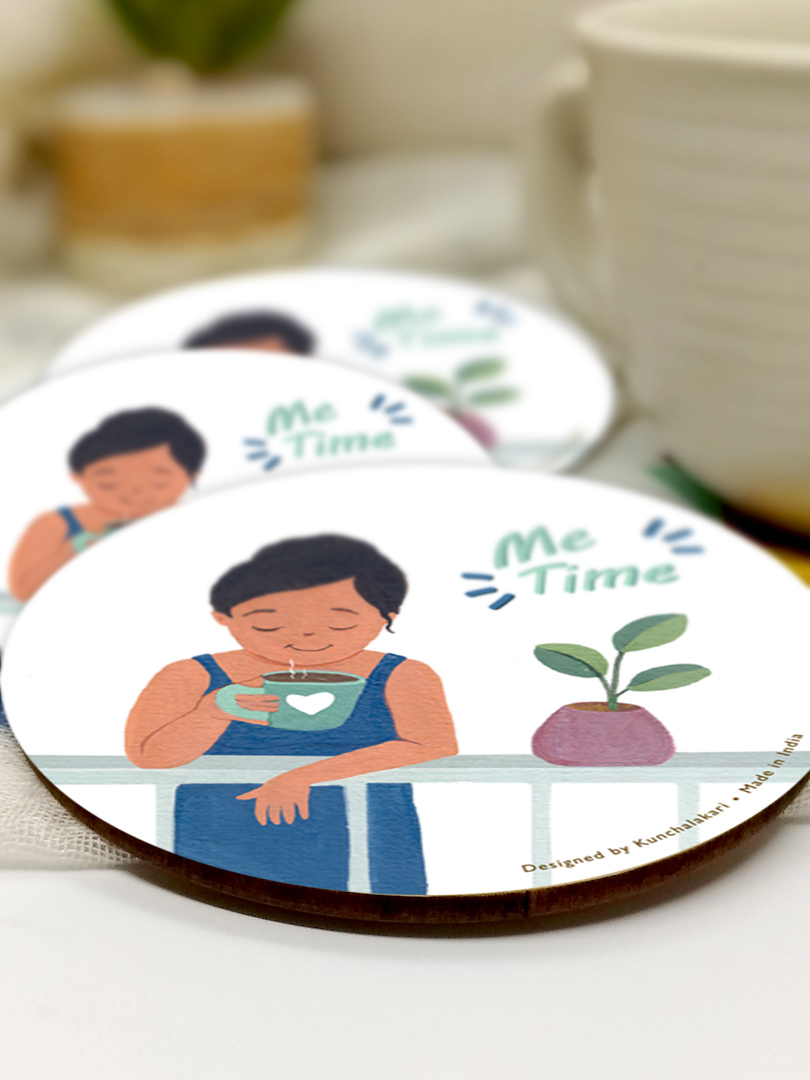 Coaster for Home Décor with Me Time design Coaster for Home Décor with Me Time design