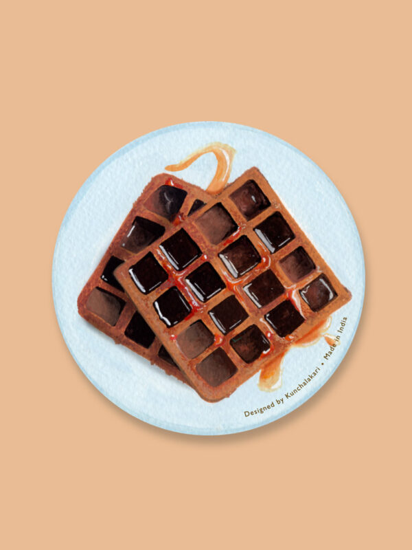 Coaster for Home Décor with Yummy Waffles design