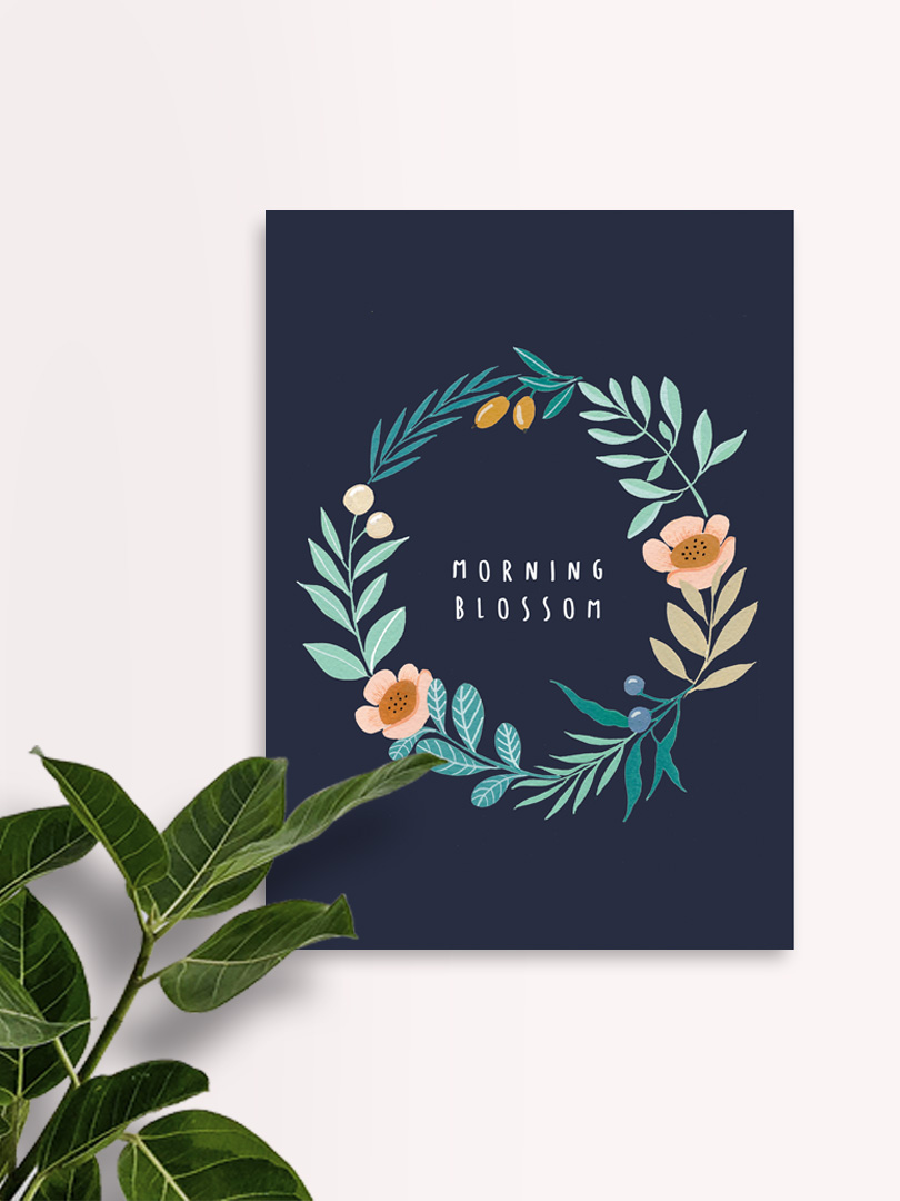 Wall art for Home Décor with Morning Blossom design Wall art for Home Décor with Morning Blossom design